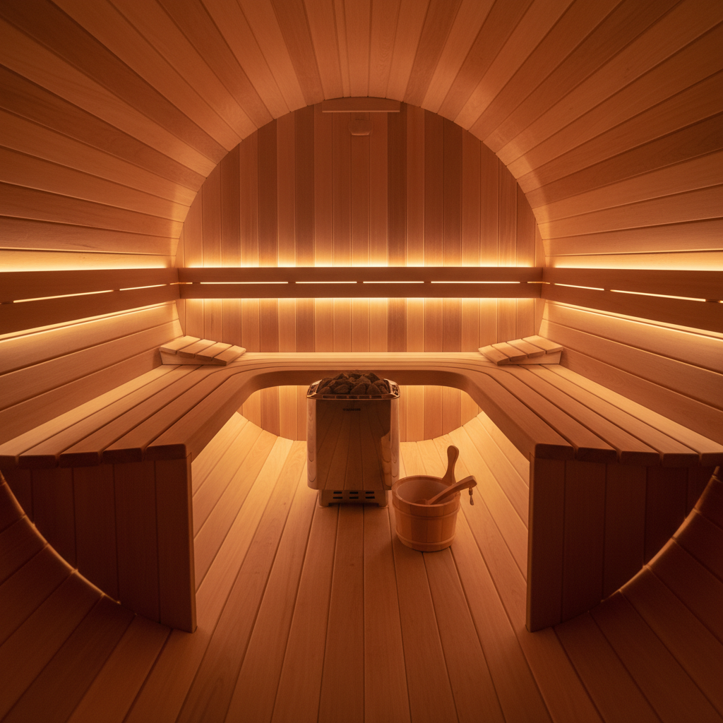 Sauna Interior - Bench View